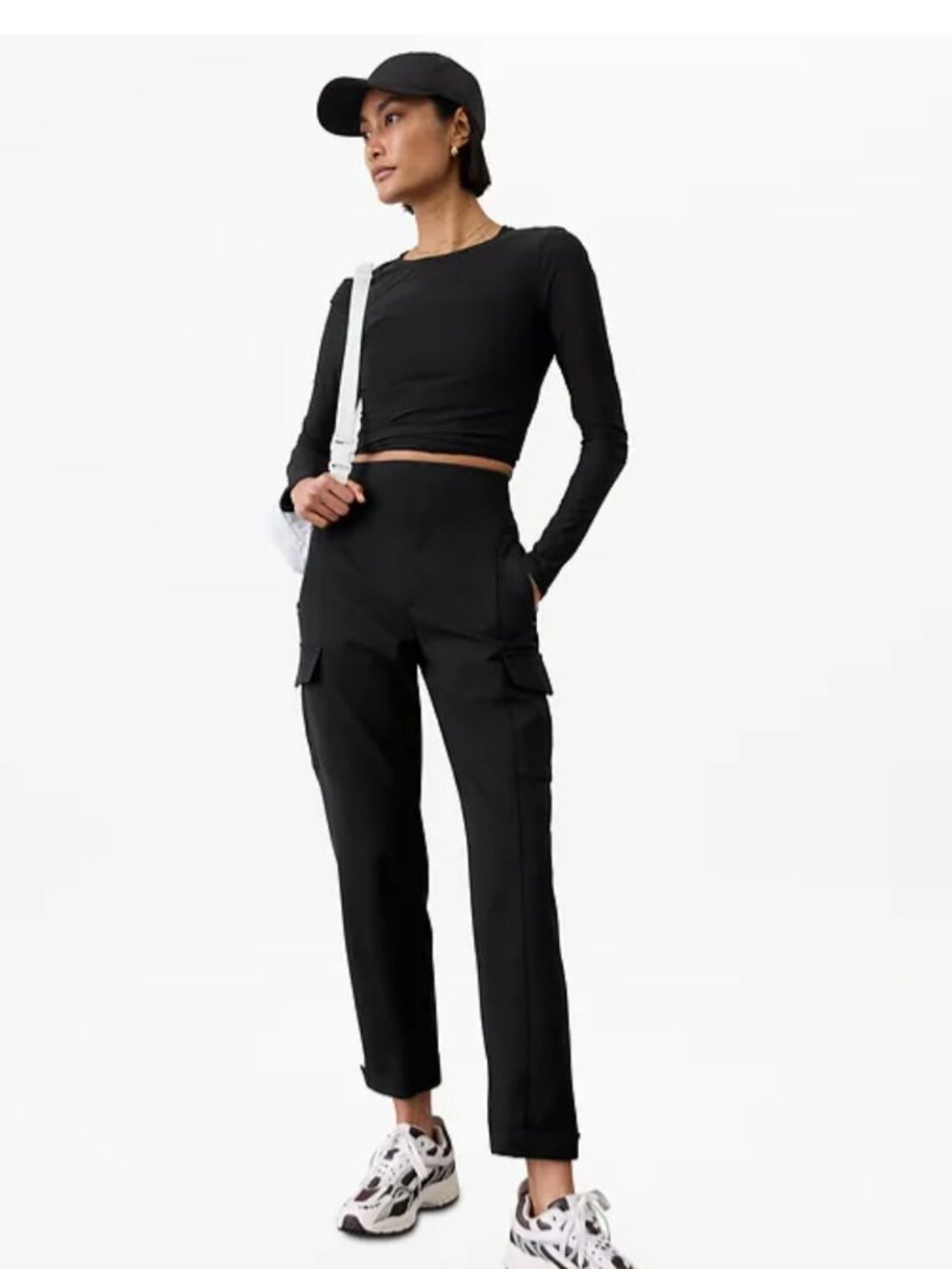 Athleta Endless Cargo Pants Black Size 10P New With Tags